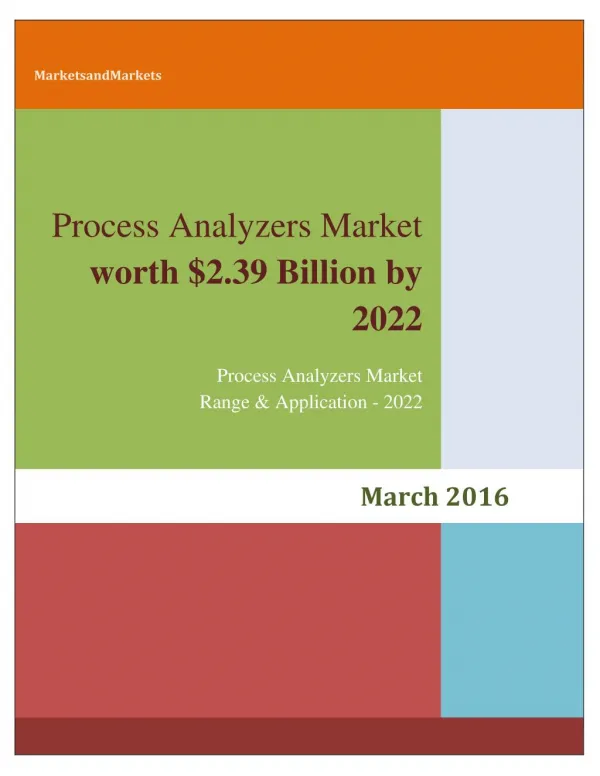 Process Analyzers Market (Liquid) worth 2.39 Billion USD by 2022