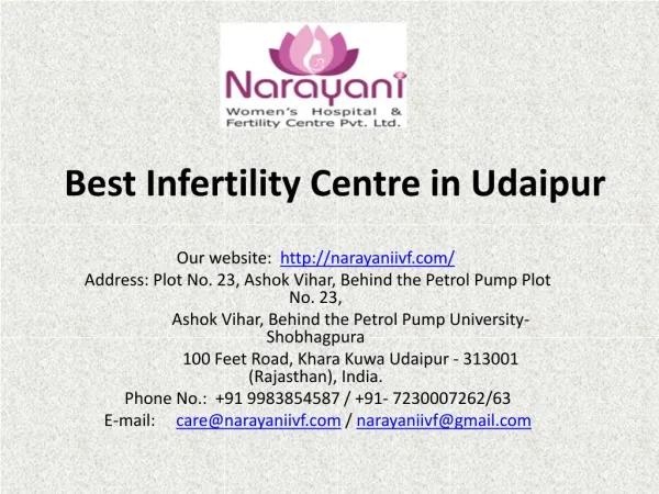 Best Infertility centre in udaipur - Narayani IVF