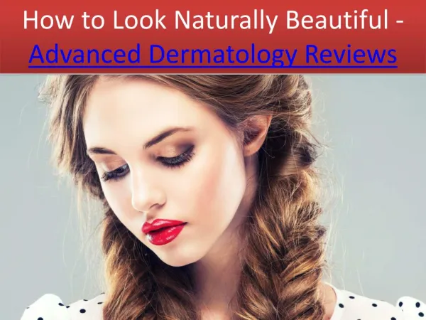 How to look Naturally Beautiful