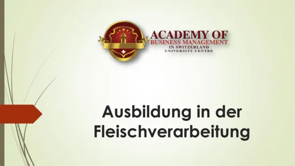 Ausbildung in der Fleischverarbeitung