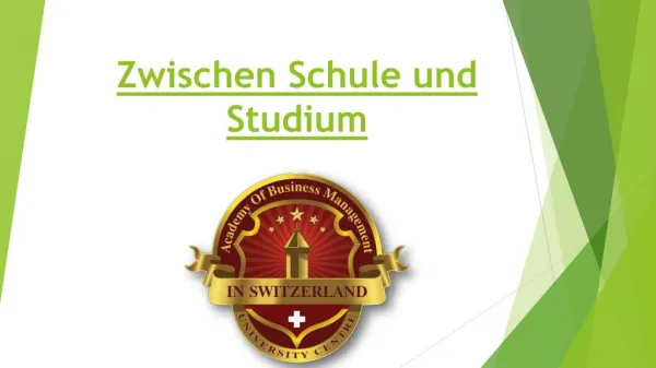 Zwischen Schule und Studium