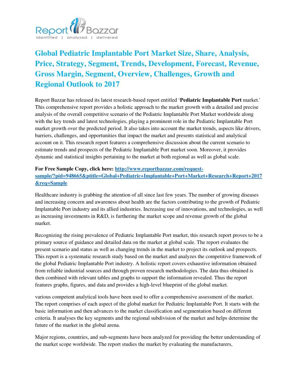 global pediatric implantable port market size