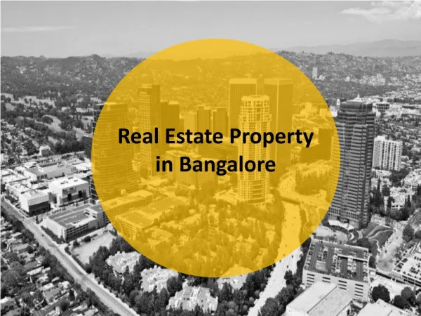 Real estate property in Bengaluru