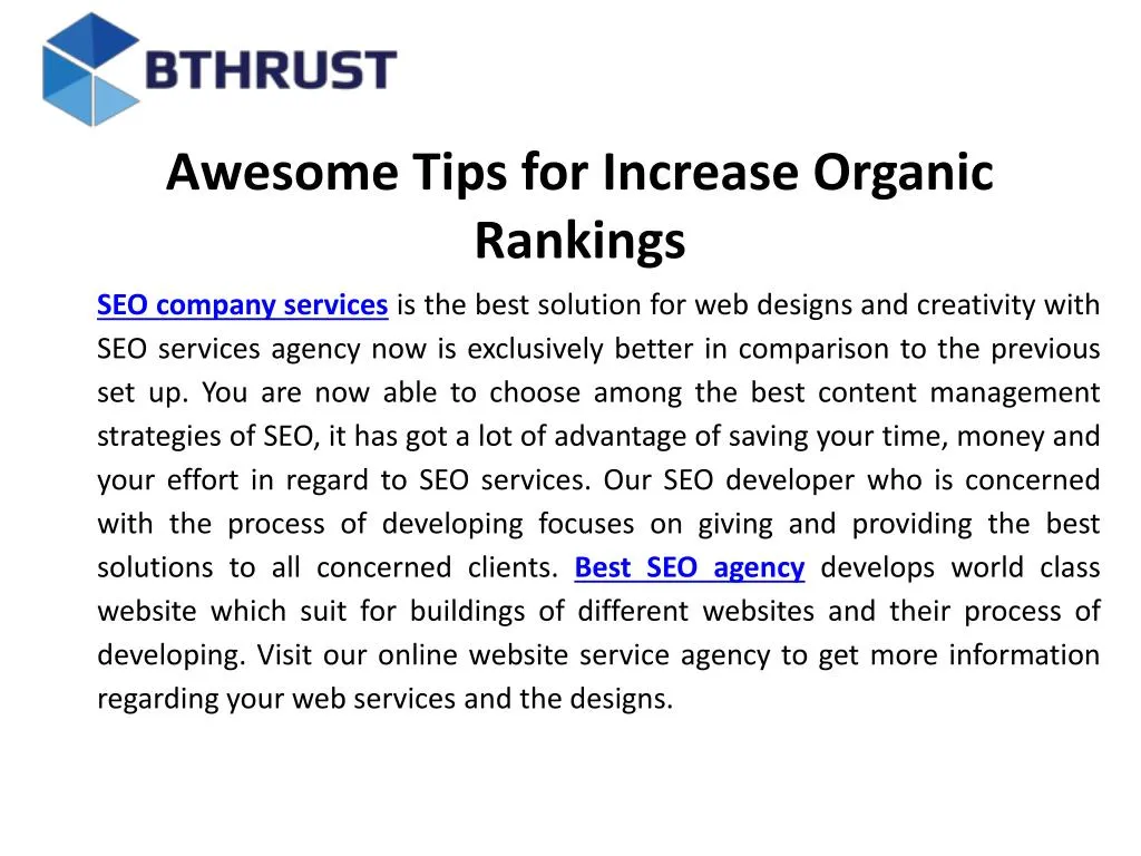 awesome tips for increase organic rankings
