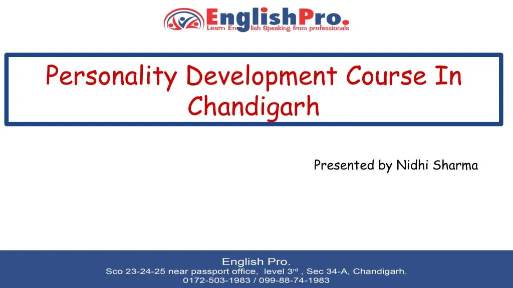p ersonality development course in chandigarh