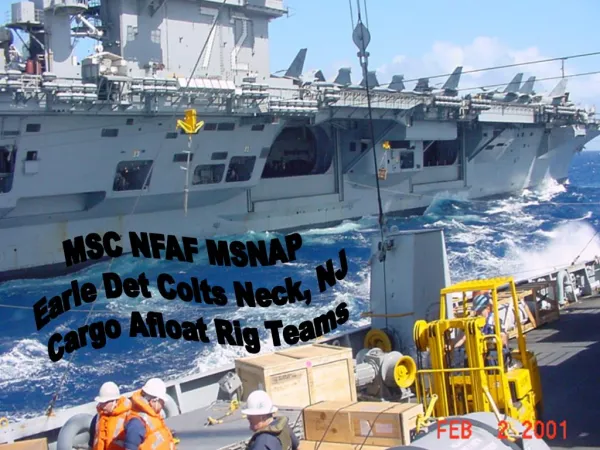 MSC NFAF MSNAP Earle Det Colts Neck, NJ Cargo Afloat Rig Teams