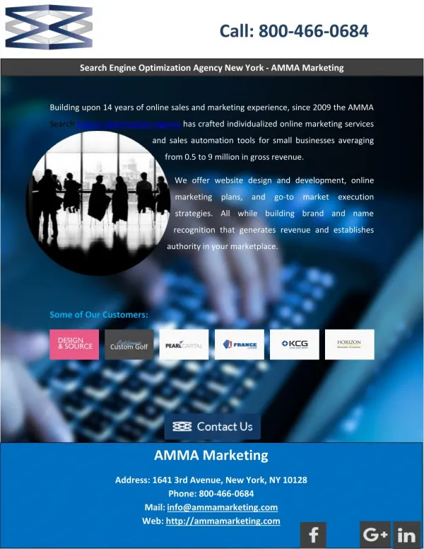 Search Engine Optimization Agency New York - AMMA Marketing