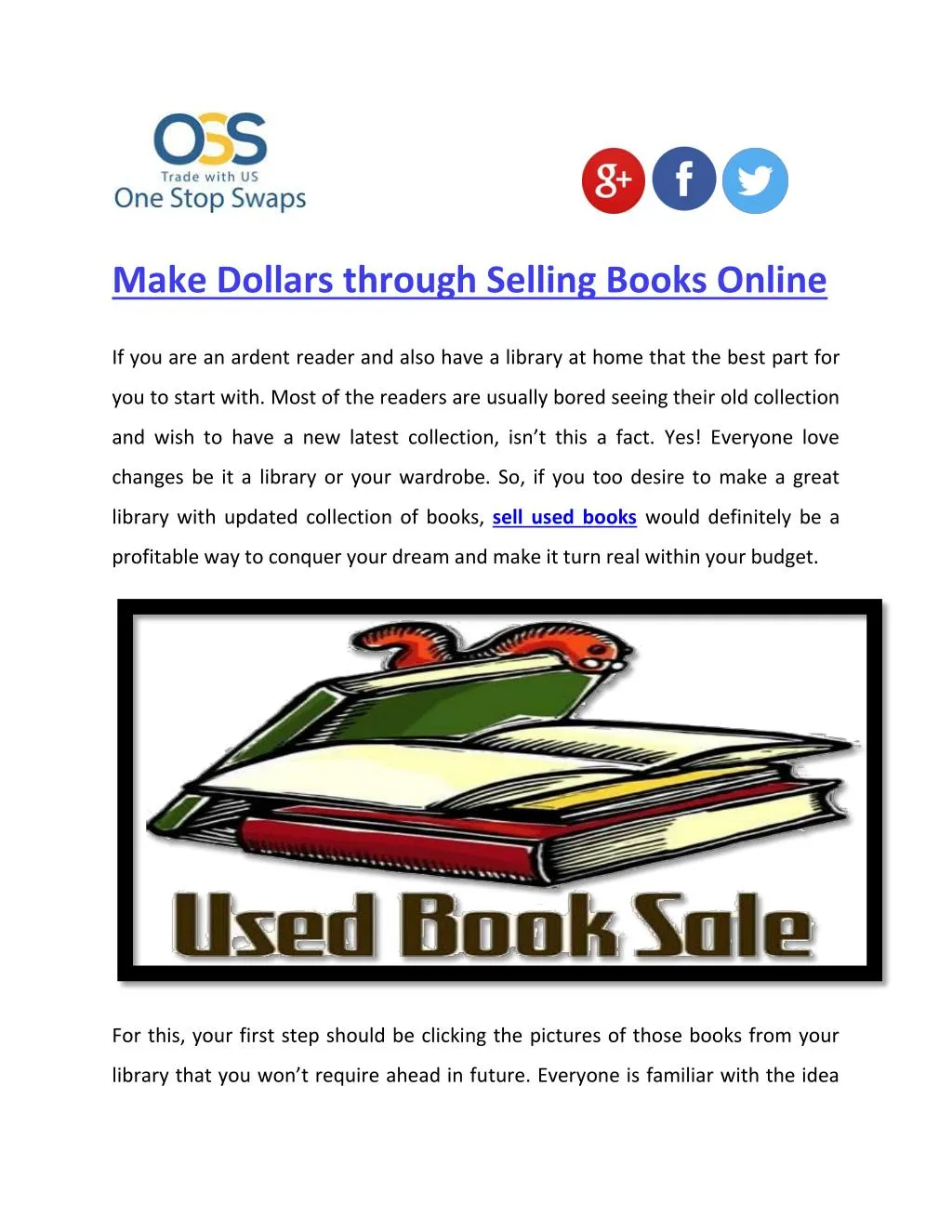 make dollars through selling books online