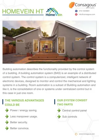 HomeVein Automation System - slide 1