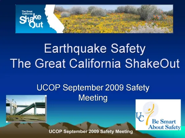 Earthquake Safety The Great California ShakeOut