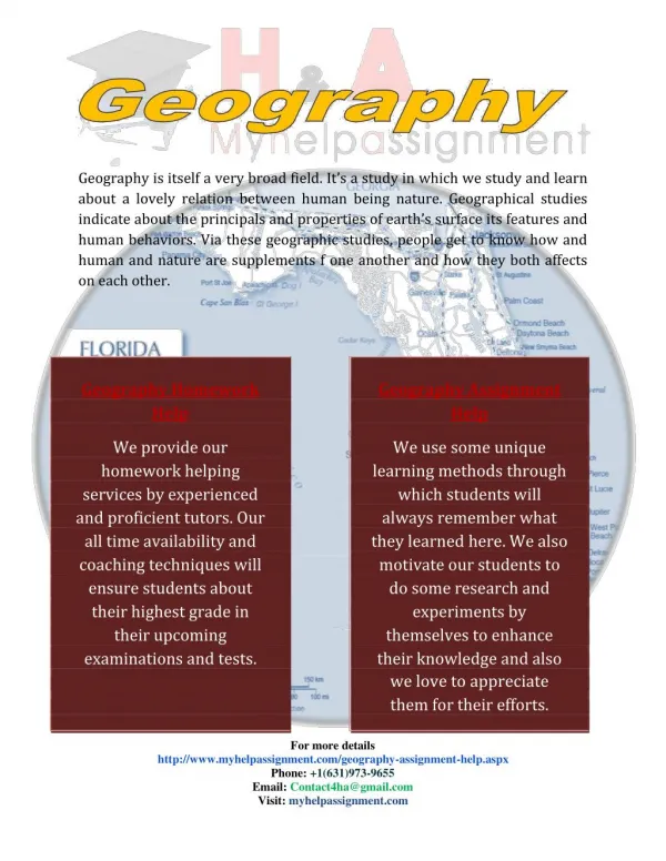 geography homework assignment help