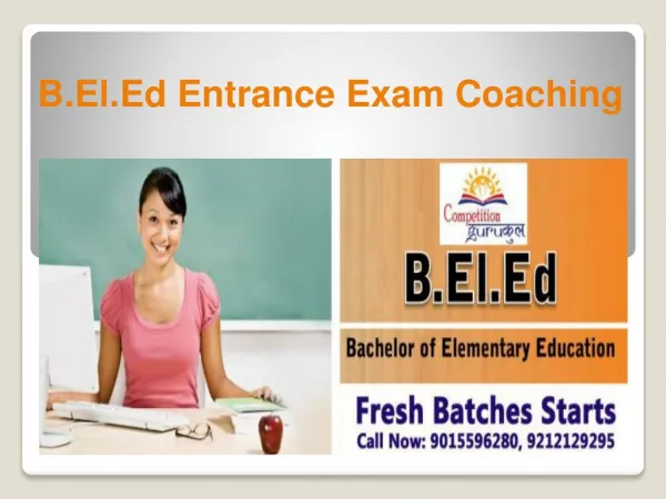 B.El.Ed Entrance Exam Coaching