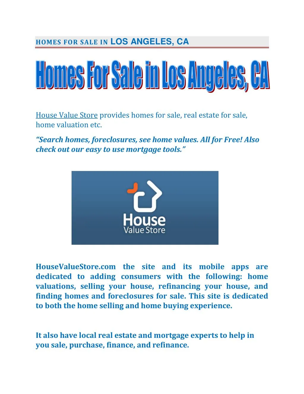 homes for sale in los angeles ca