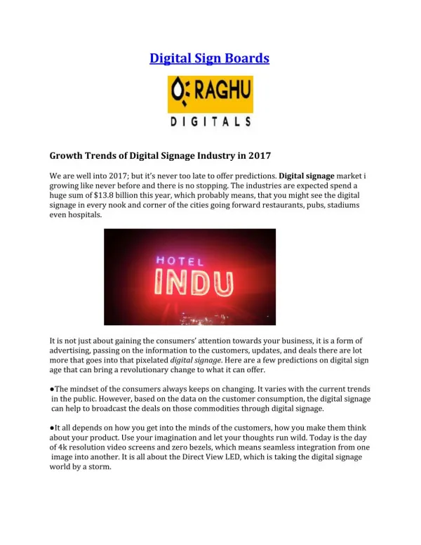 Digital Signage India