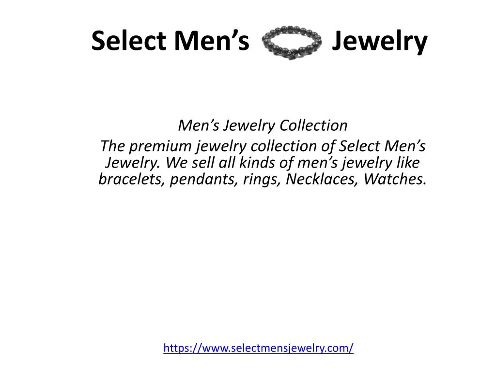 select men s jewelry