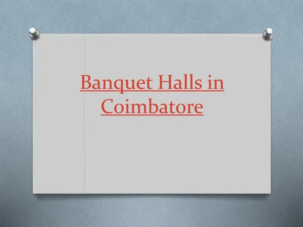 Choose the best Banquet Halls