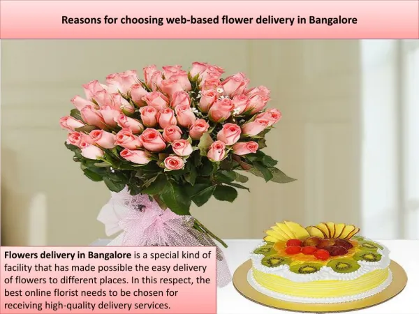 Reasons for choosing web-based flower delivery in Bangalore