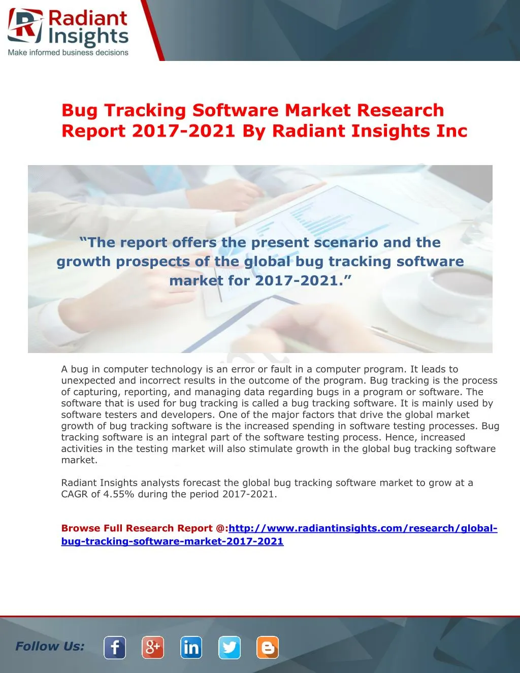 bug tracking software market research report 2017