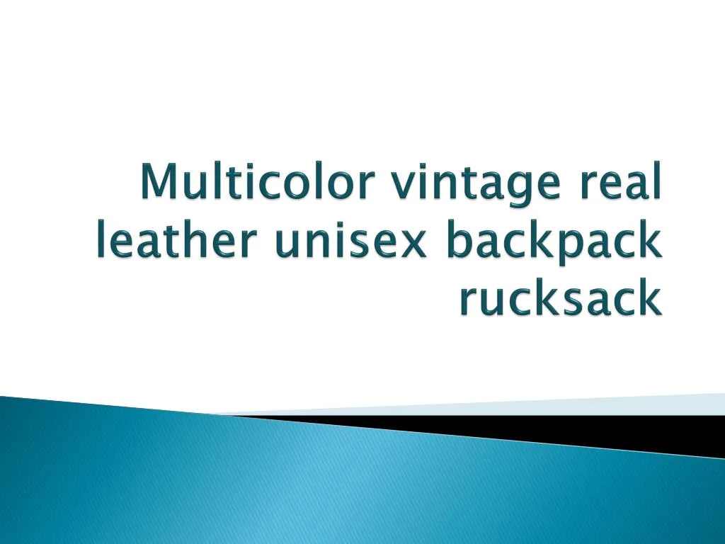 multicolor vintage real leather unisex backpack rucksack