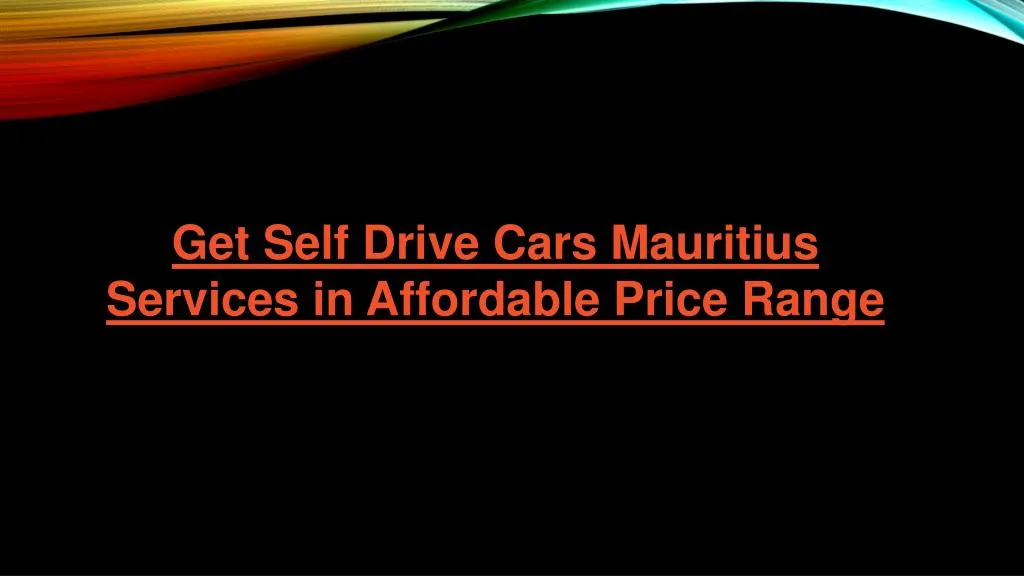 get self drive cars mauritius services