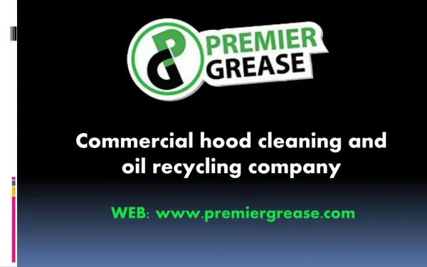 Oil recycling services from Premier Grease