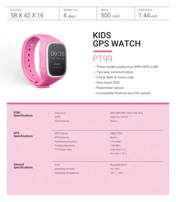 Kids Smart Watch with GPS PT99 - Amazing Kids Watch
