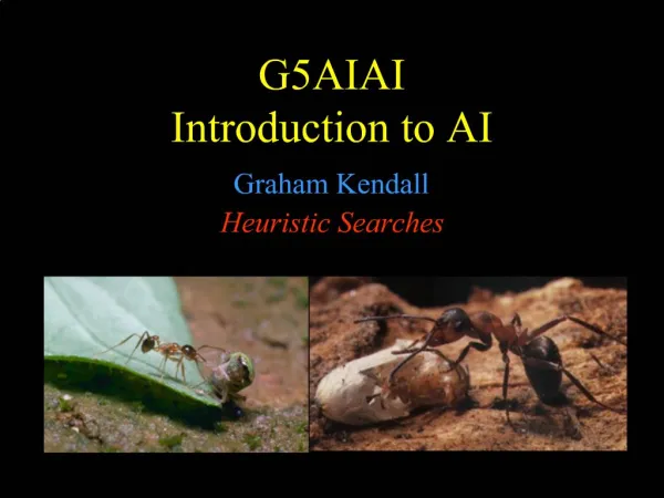G5AIAI Introduction to AI