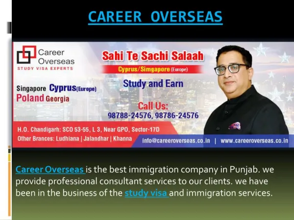 Career Overseas | Study Visa Consultant | Student Visa in Chandigarh