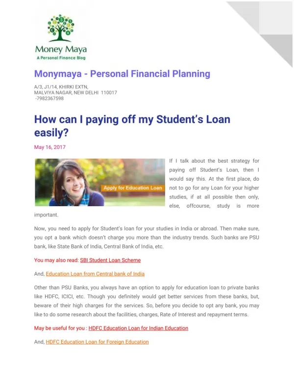 Best Plan to pay off the Students Loan
