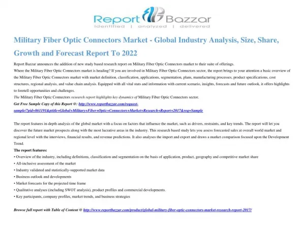 Military Fiber Optic Connectors Market