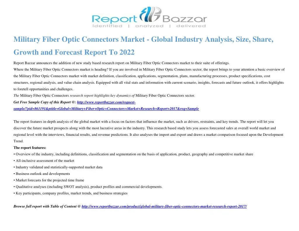 military fiber optic connectors market global