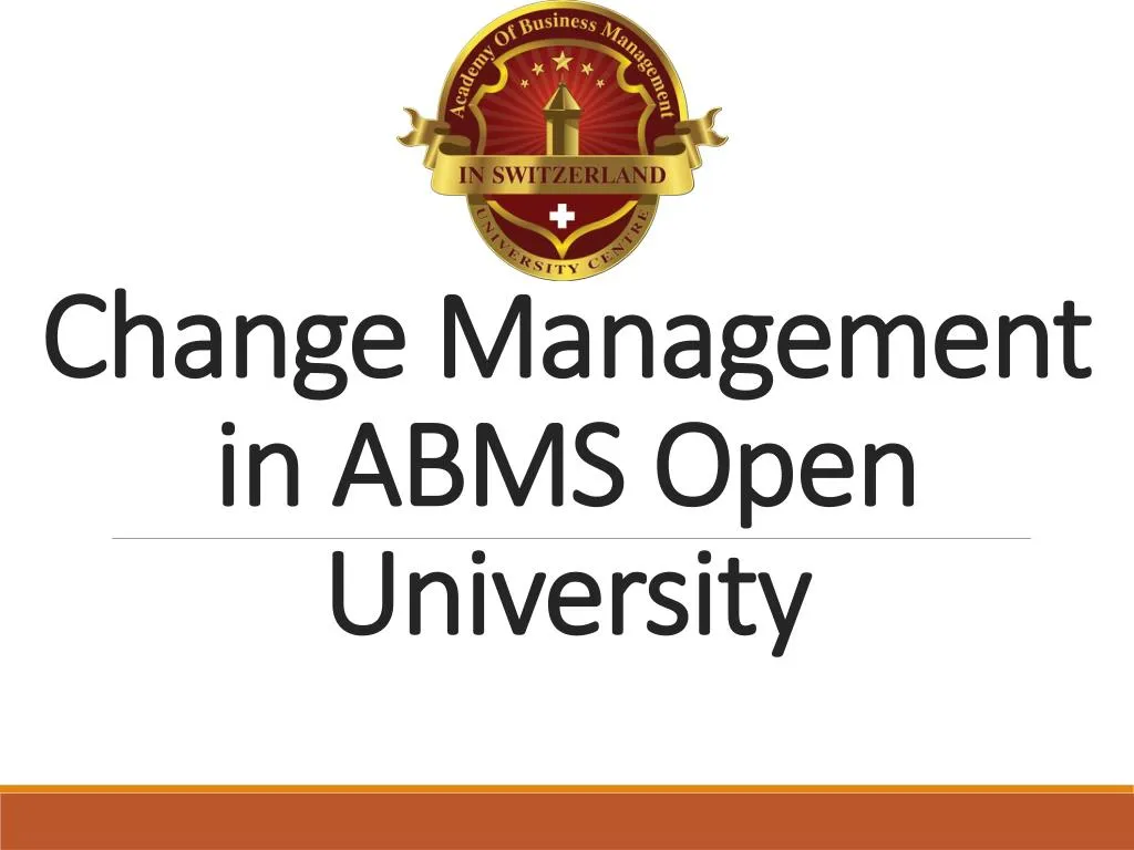 change management in abms open university