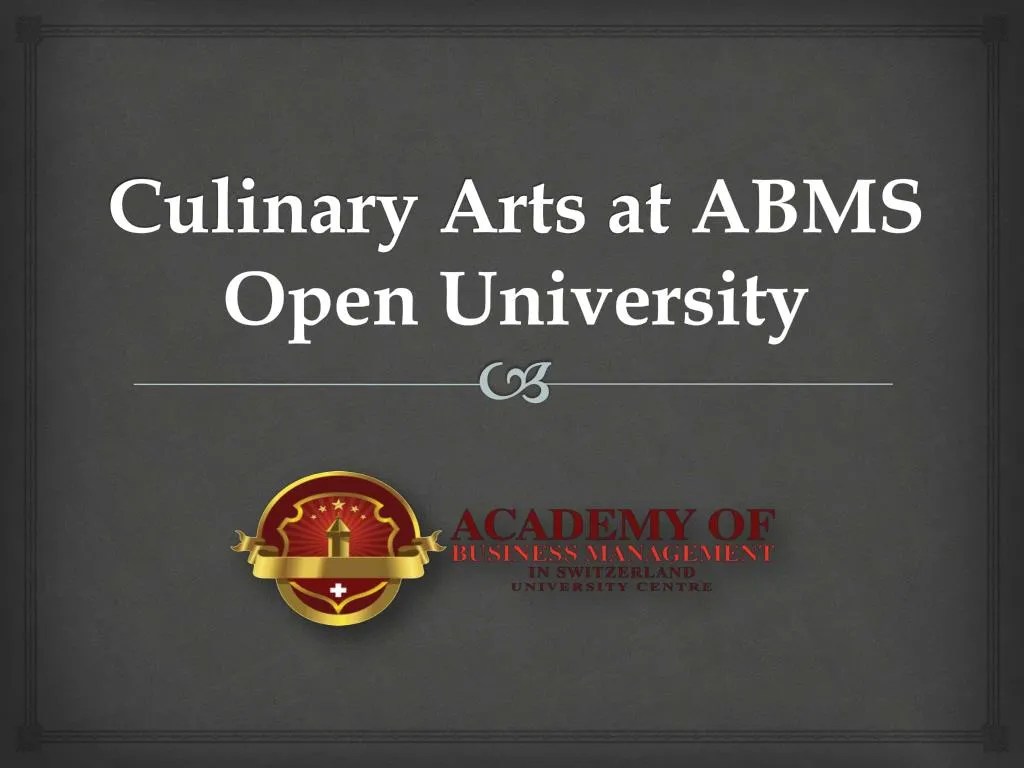 culinary arts at abms open university