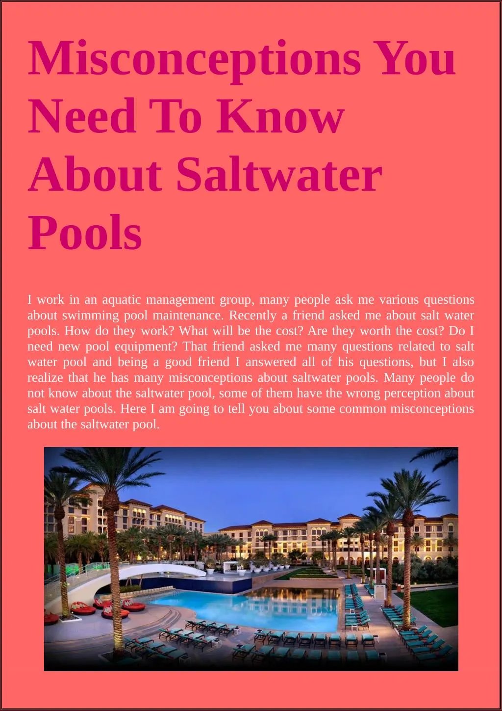 misconceptions you need to know about saltwater