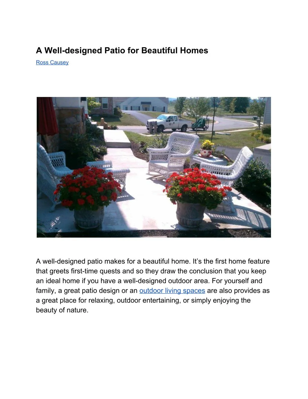 a well designed patio for beautiful homes