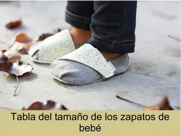 Tabla del tamaño de los zapatos de bebé