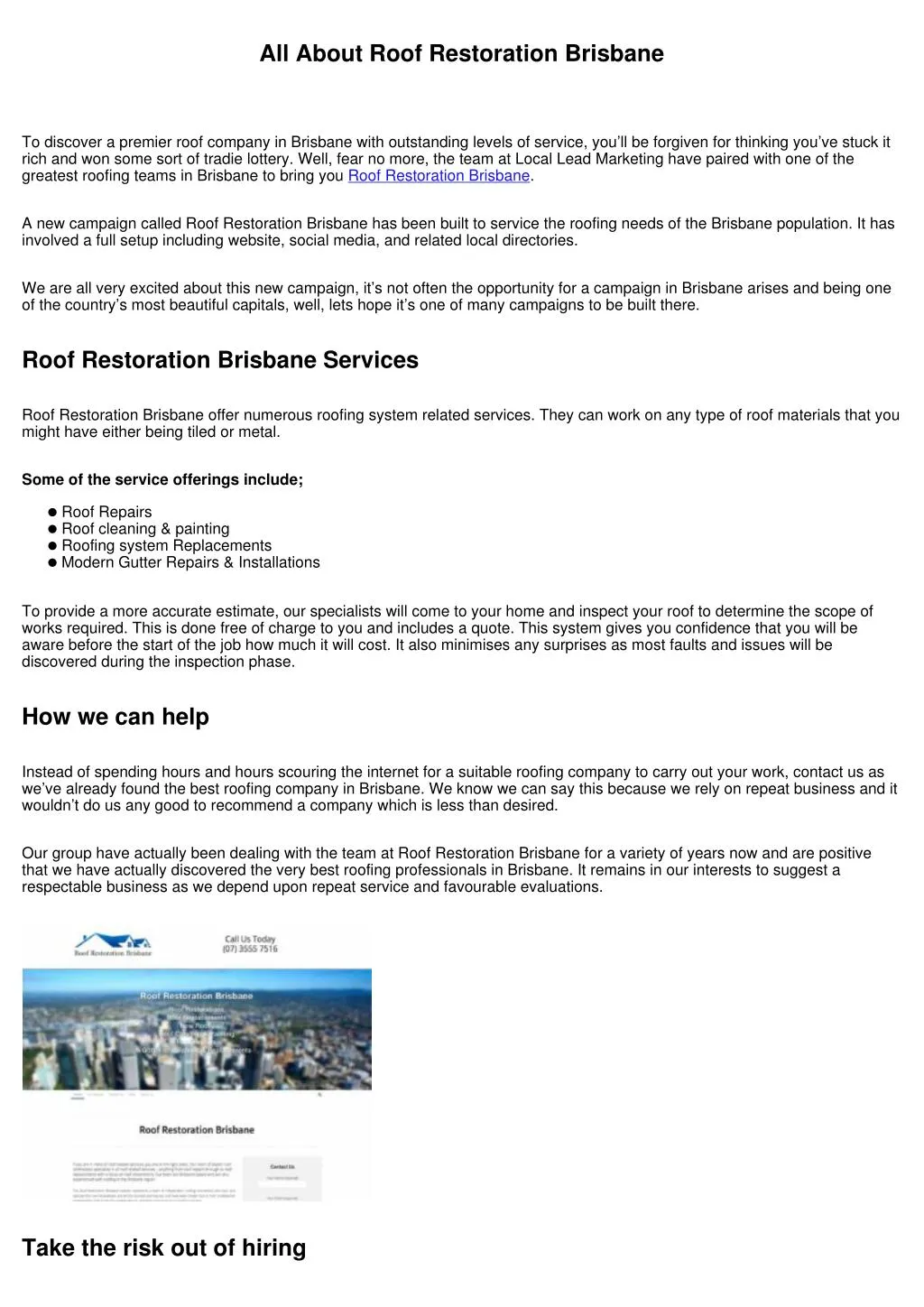 all about roof restoration brisbane