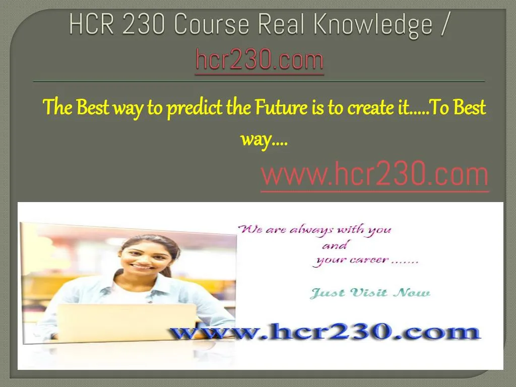 hcr 230 course real knowledge hcr230 com