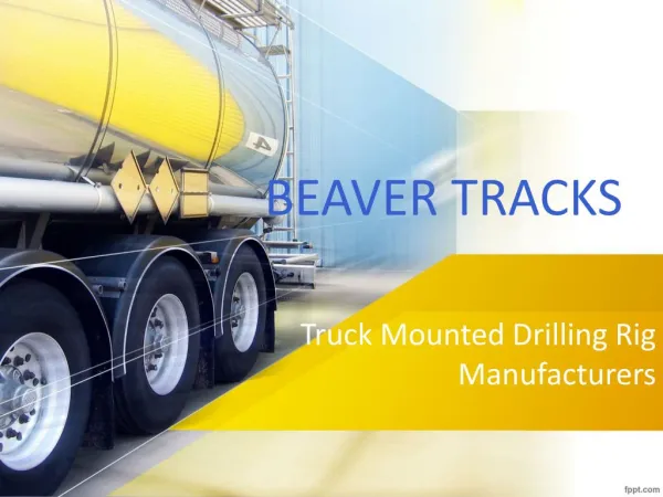 Truck Mounted Drilling