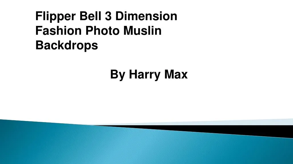 flipper bell 3 dimension fashion photo muslin