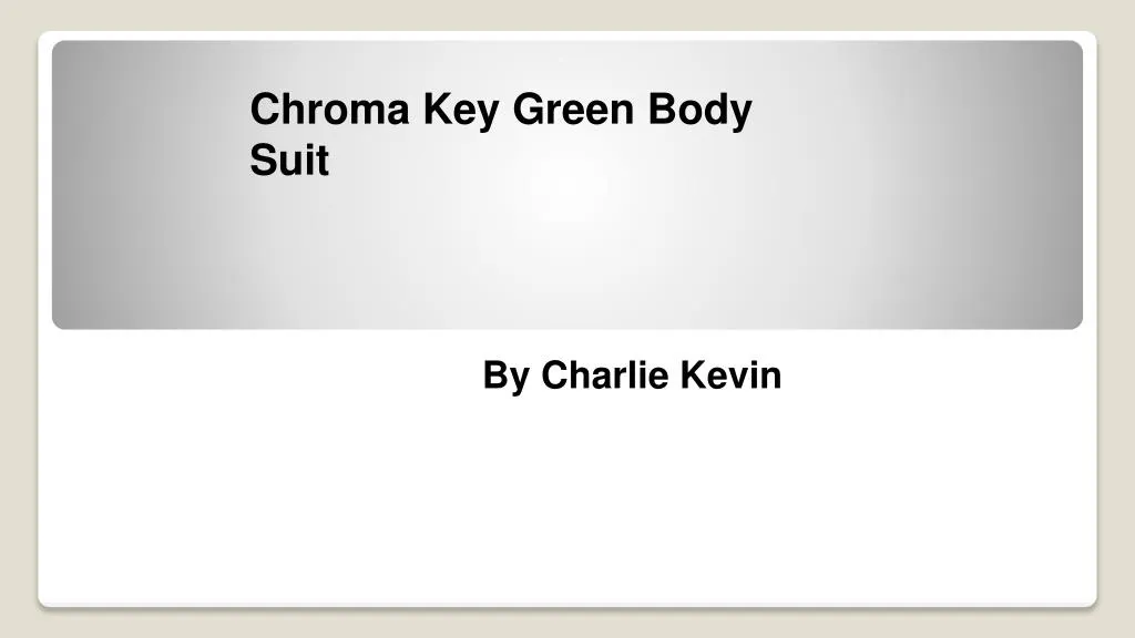 chroma key green body suit
