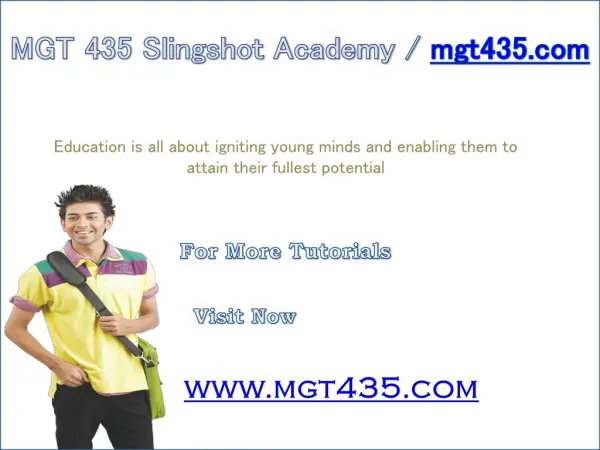 MGT 435 Slingshot Academy / mgt435.com