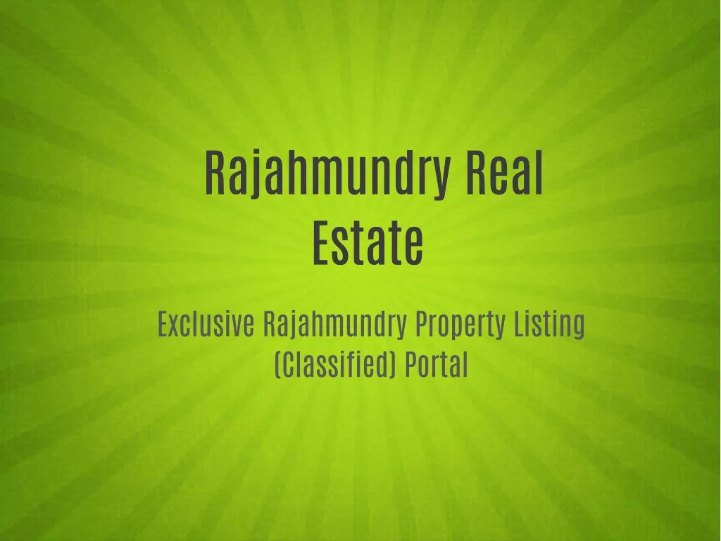 rajahmundry real rajahmundry real estate estate