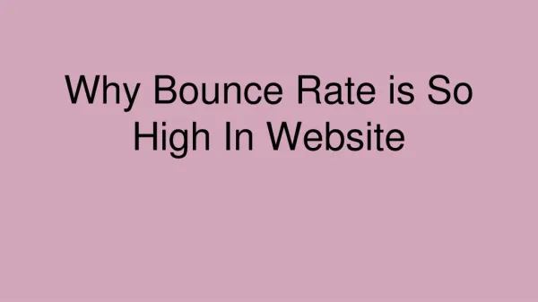 Tips to Reduce Bounce Rate