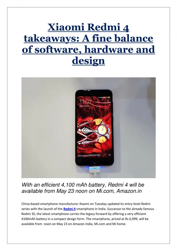 Xiaomi Redmi 4 takeaways: A fine balance of software, hardware and design
