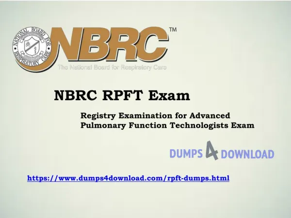 Pass NBRC RPFT Dumps - Question Answer - Dumps4download