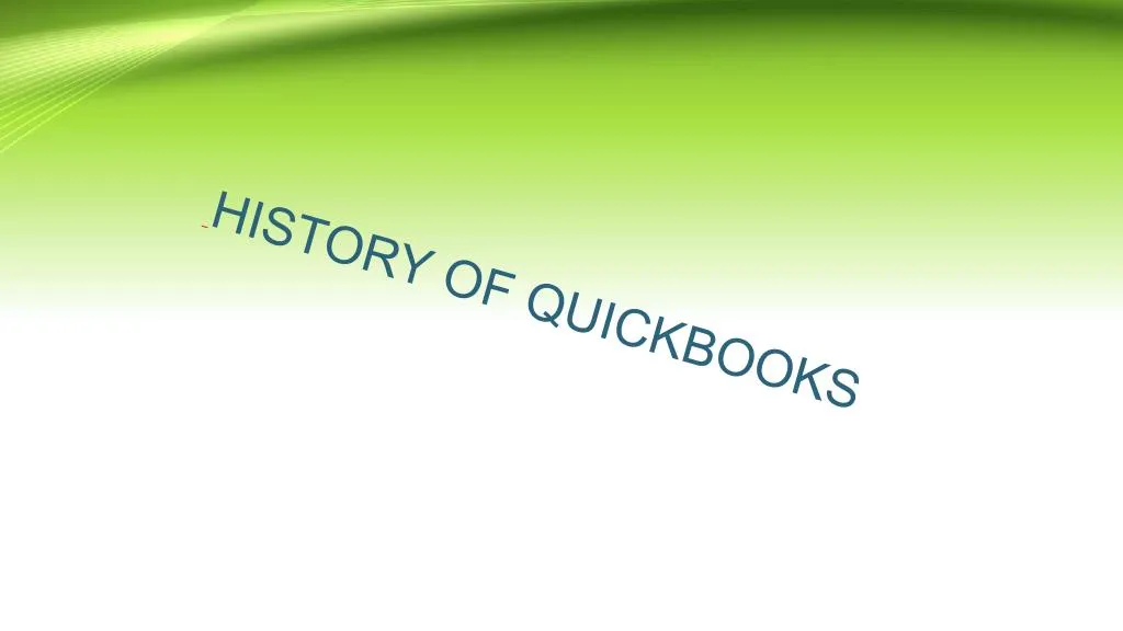 history of quickbooks