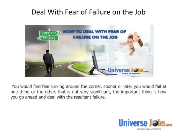 Deal With Fear of Failure on the Job