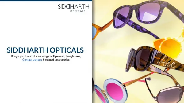 Siddharth Opticals : Buy Contact Lenses Online