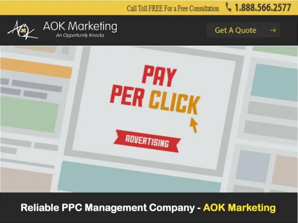 Reliable PPC Management Company - AOK Marketing